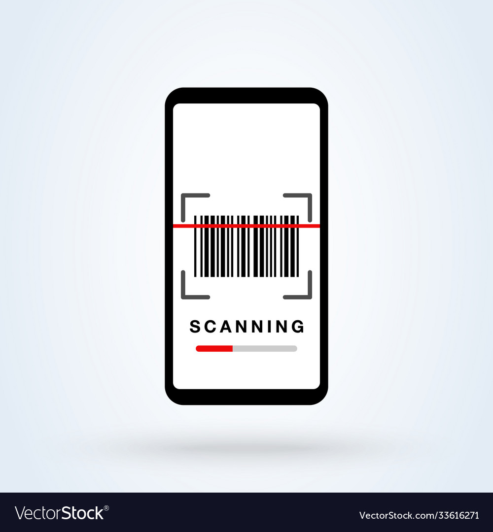 Qr code smartphone scanner linear icon mobile