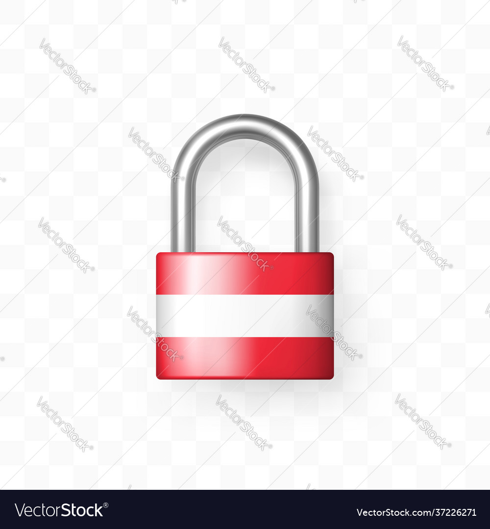 Secure enclosed padlock with image vector image Secure enclosed padlock with image