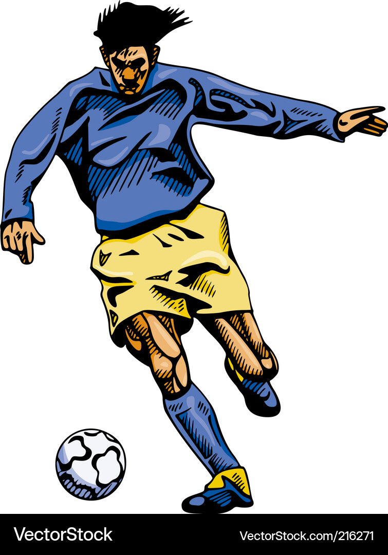 Soccer player Royalty Free Vector Image - VectorStock