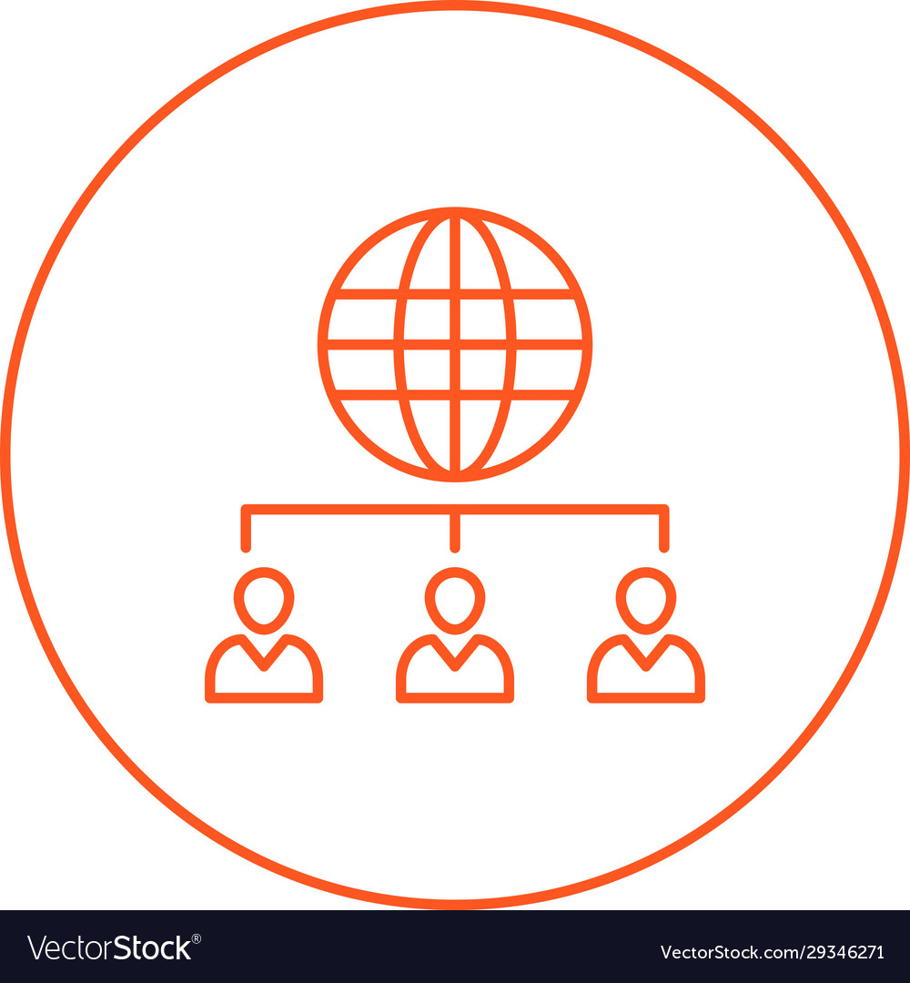 Unique web client server line icon