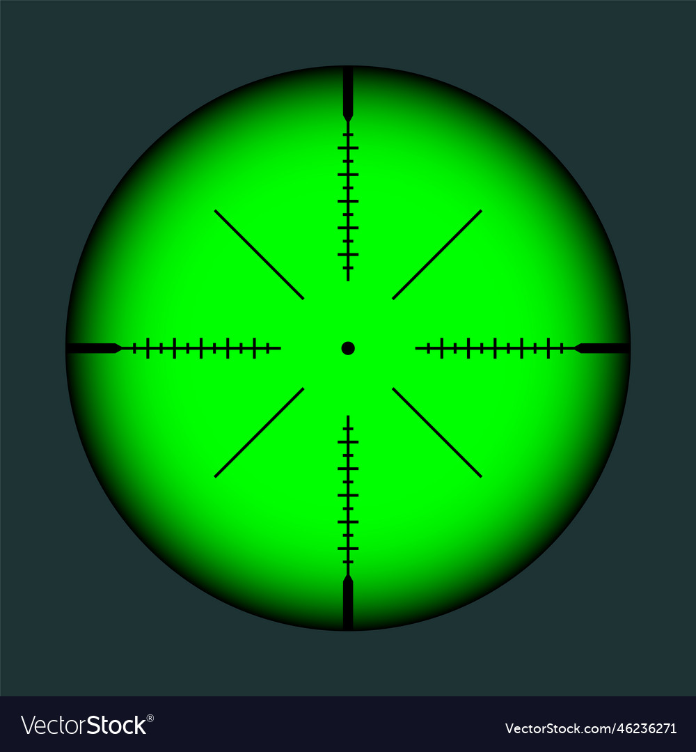 Weapon night sight sniper rifle optical scope Vector Image