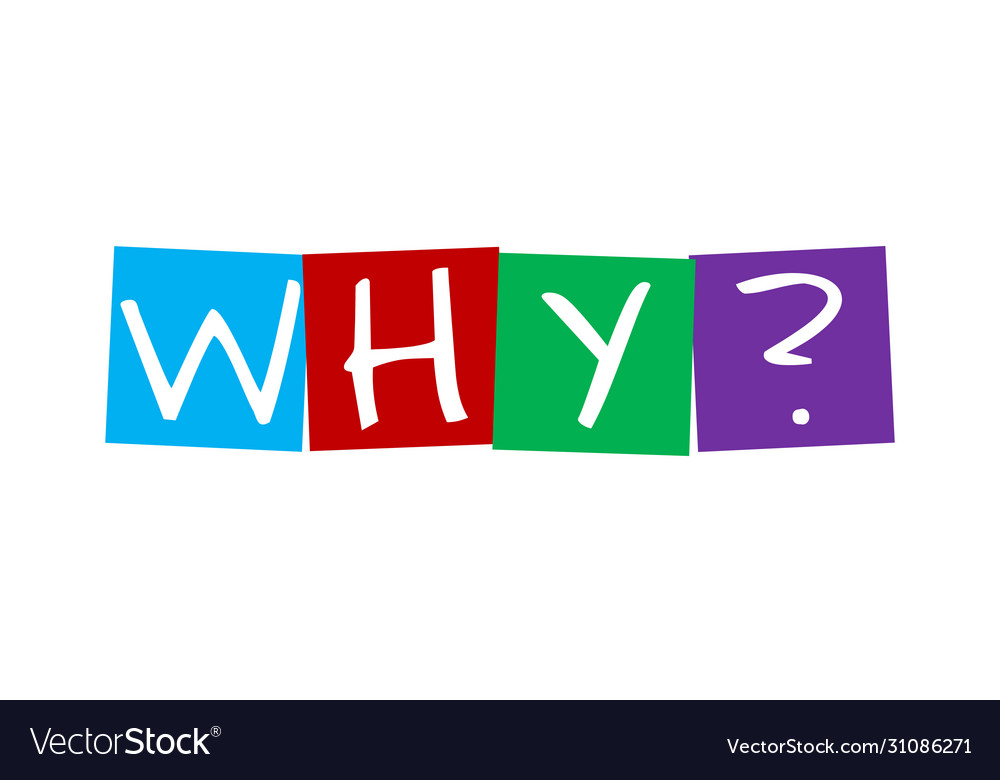 Why question in colorful rotated squares
