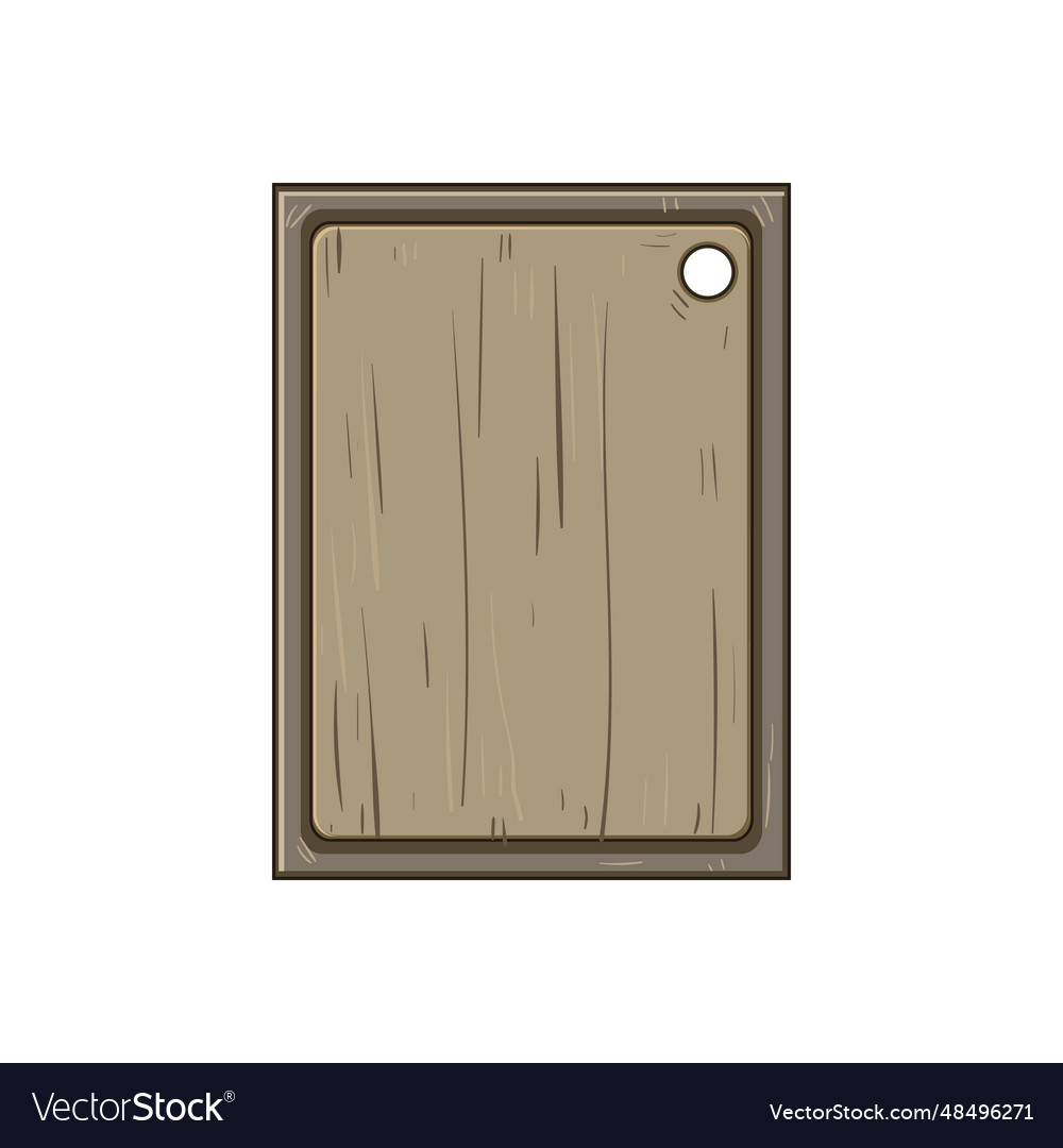 Wooden chopping board cartoon Royalty Free Vector Image