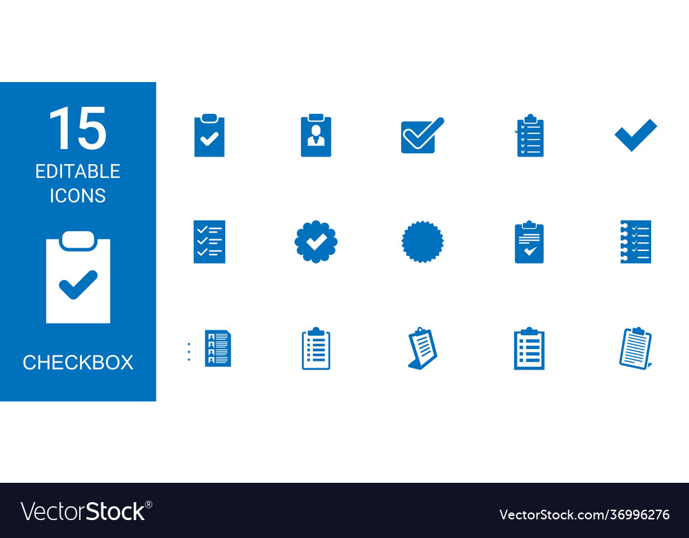 15 checkbox icons