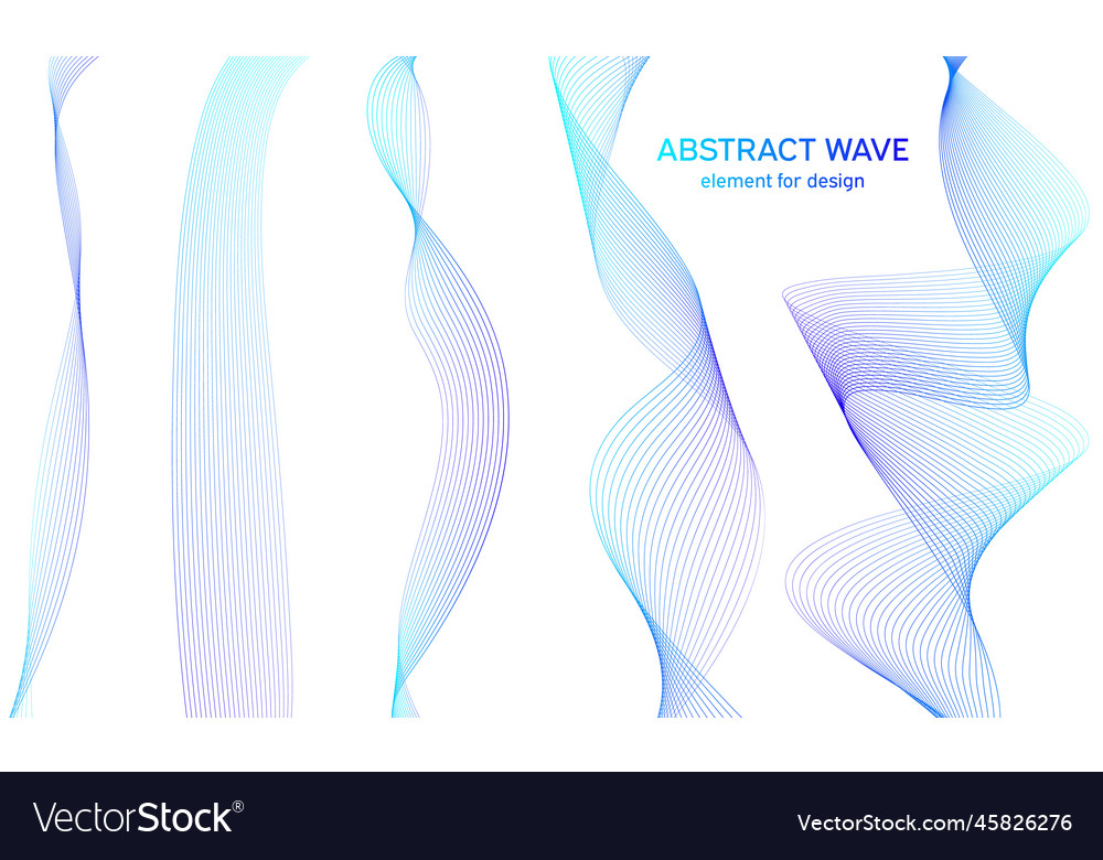 Abstract colorful wave element for design vector image Abstract colorful wave element for design