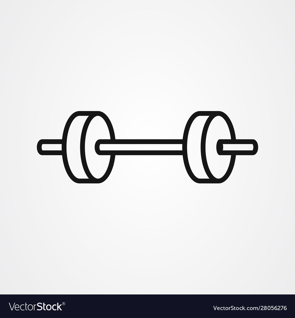 Barbell icon design weight training equipment