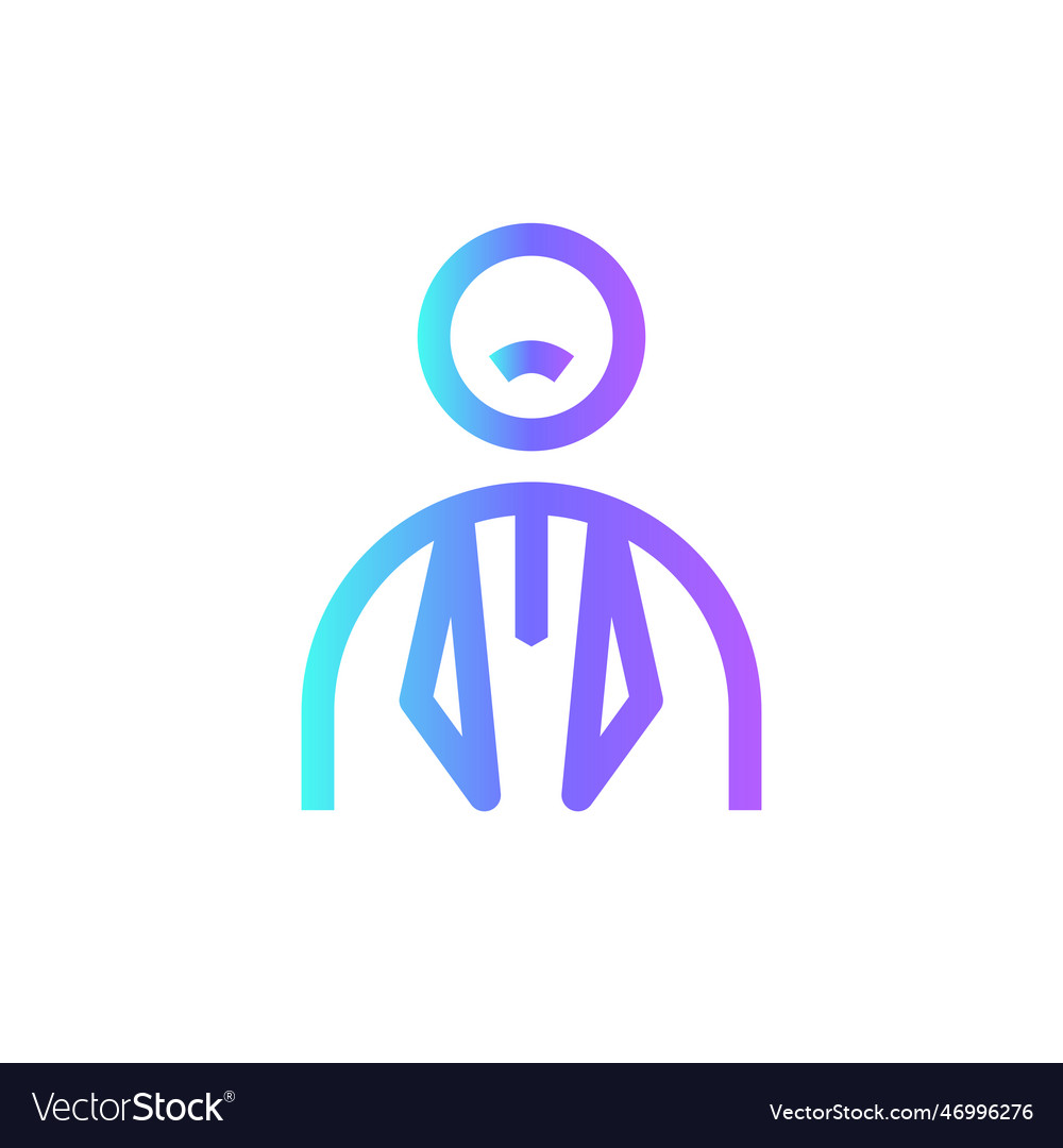 Business man people icon with blue Royalty Free Vector Image