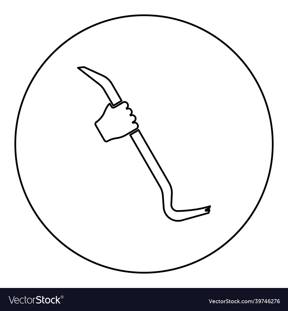 Crowbar in hand holding tool use arm using
