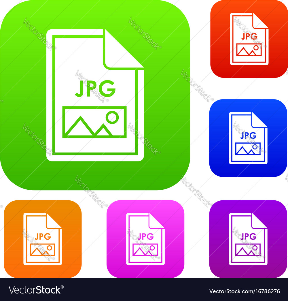 File jpg set collection Royalty Free Vector Image