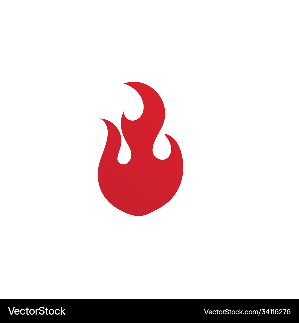Fire flame design template Royalty Free Vector Image