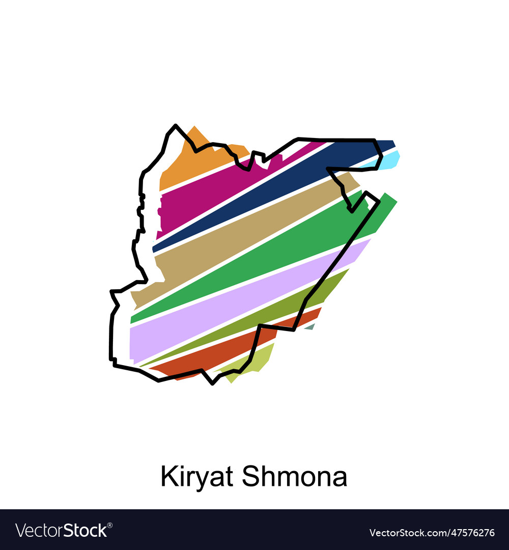 Kiryat shmona map icon map Royalty Free Vector Image