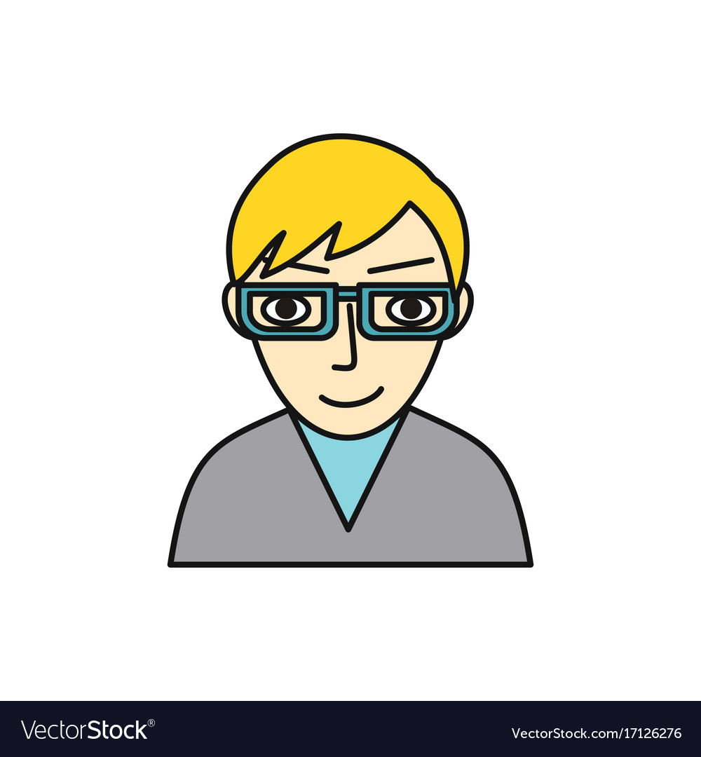 Man character avatar in flat design