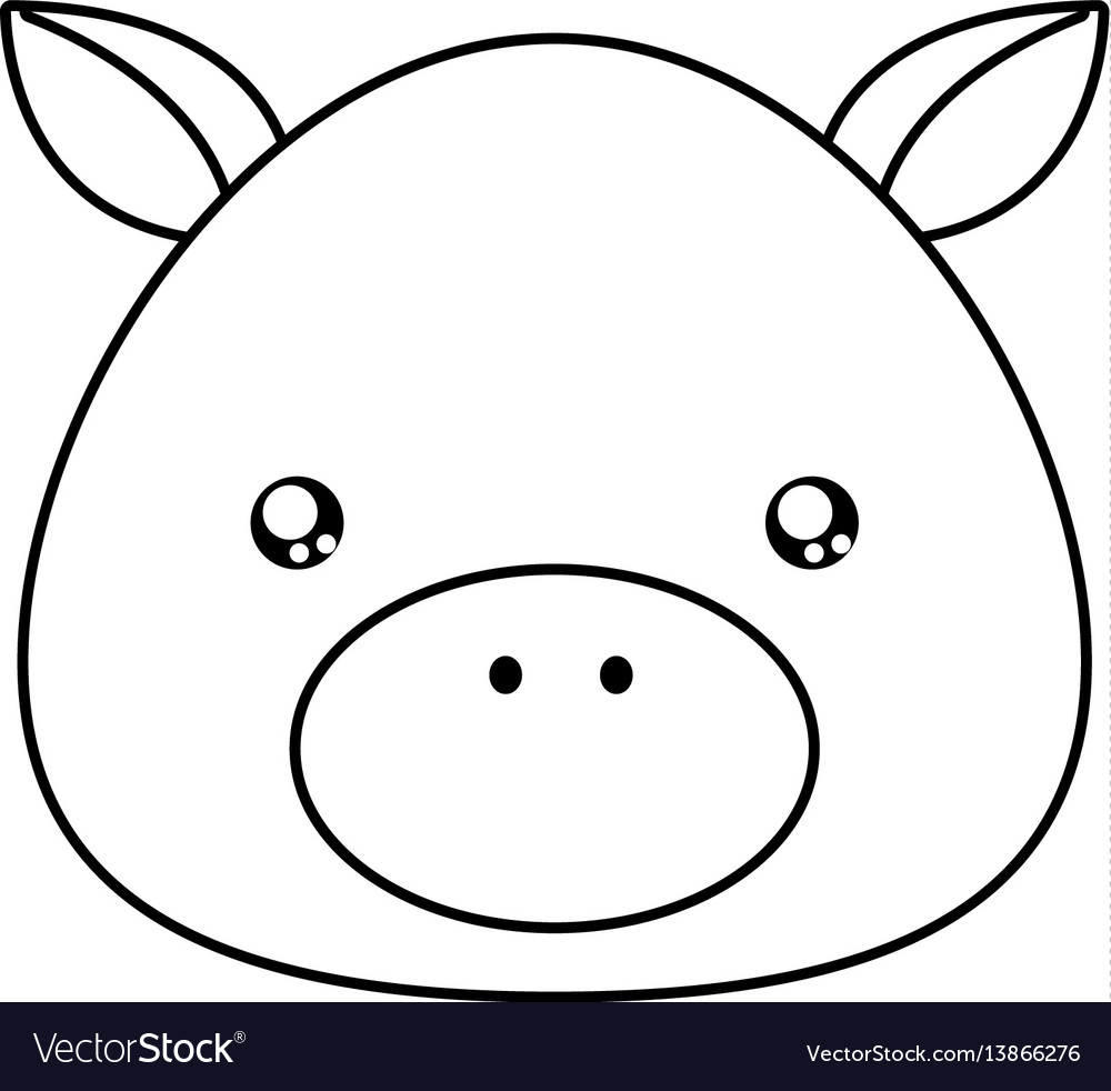 Pig drawing face