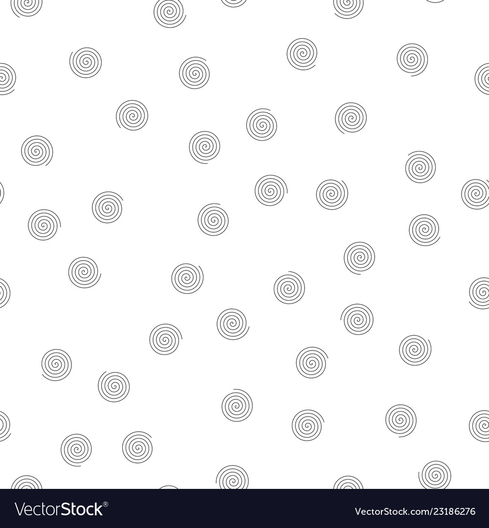 Seamless pattern of random spirals abstract