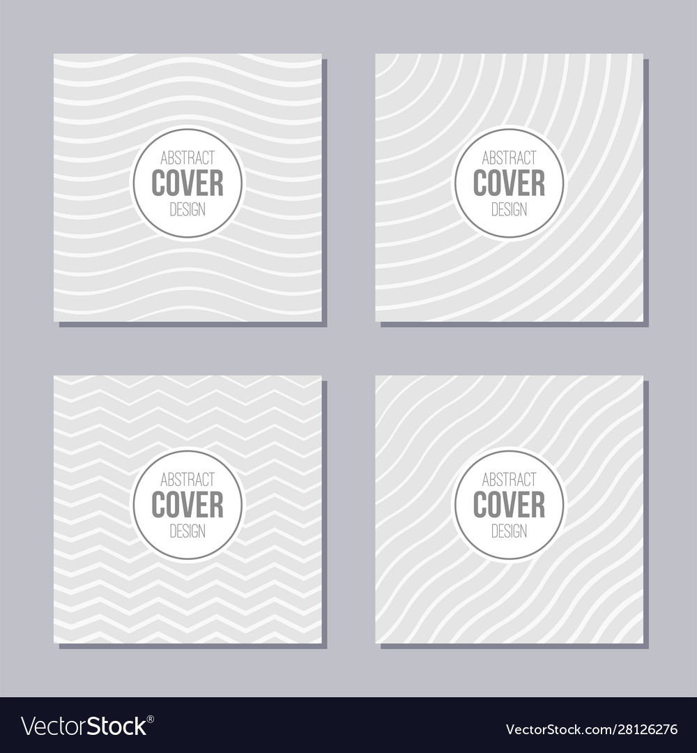 Set 4 creative covers abstract concept layout