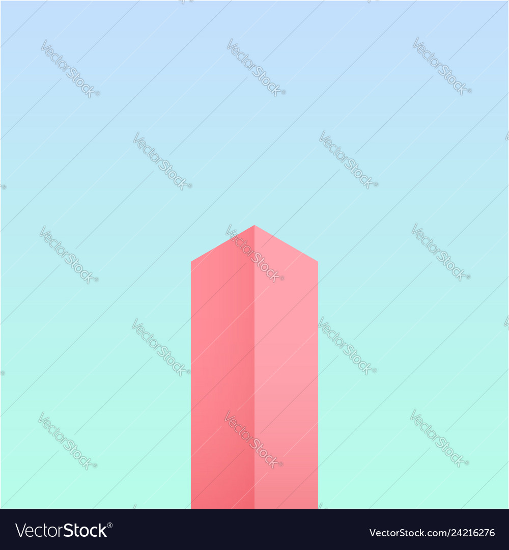 Simple vertical cuboid with minimal background Vector Image Simple vertical cuboid with minimal background