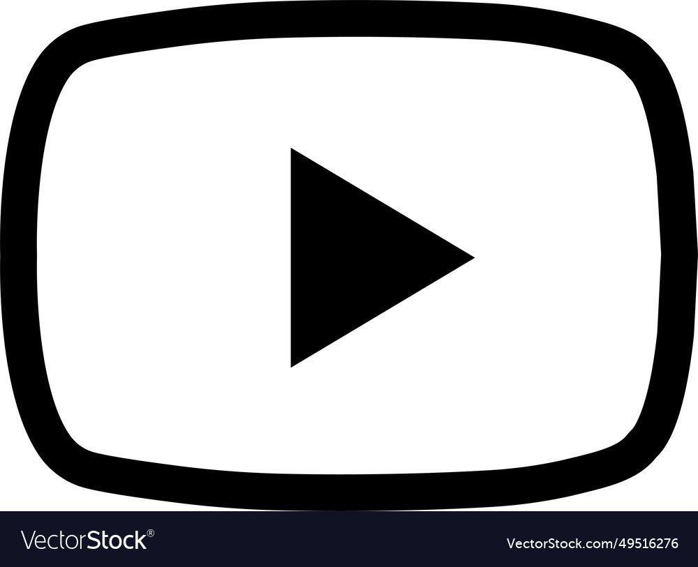 Youtube log is a video sharing website Royalty Free Vector