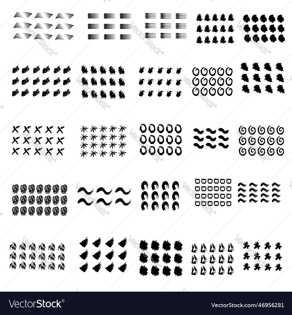 Abstract stripe element hand drawn bundle