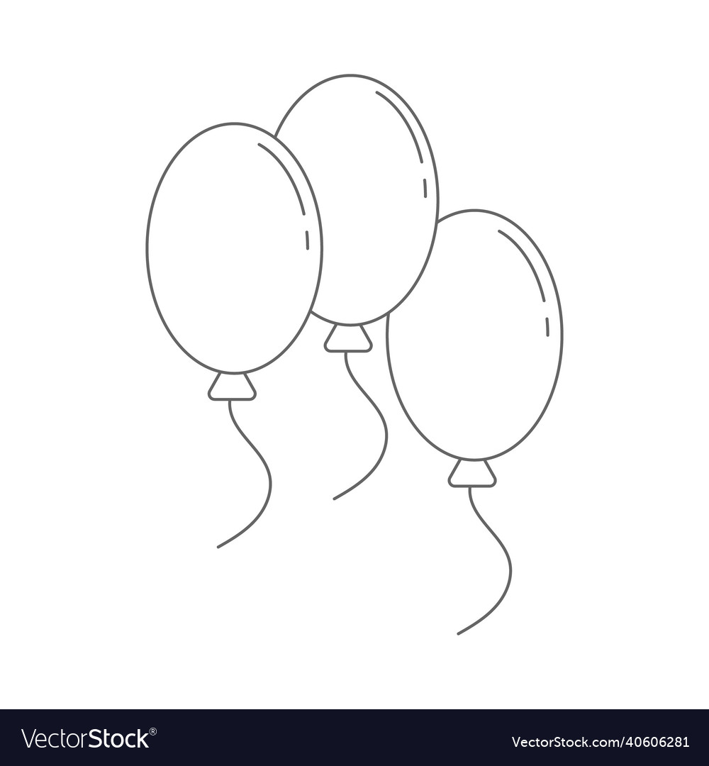 Balloons an empty contour scalable for creativity