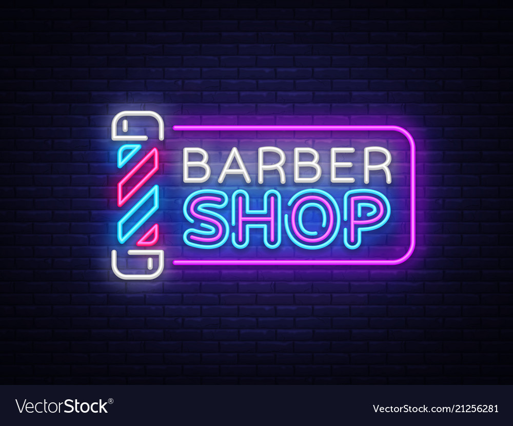 Barber shop sign design template