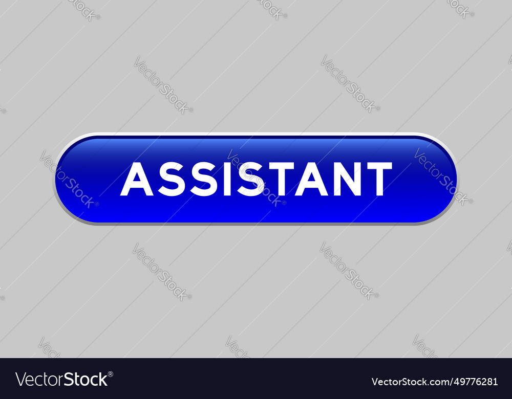 Blue color capsule shape button with word vector image Blue color capsule shape button with word