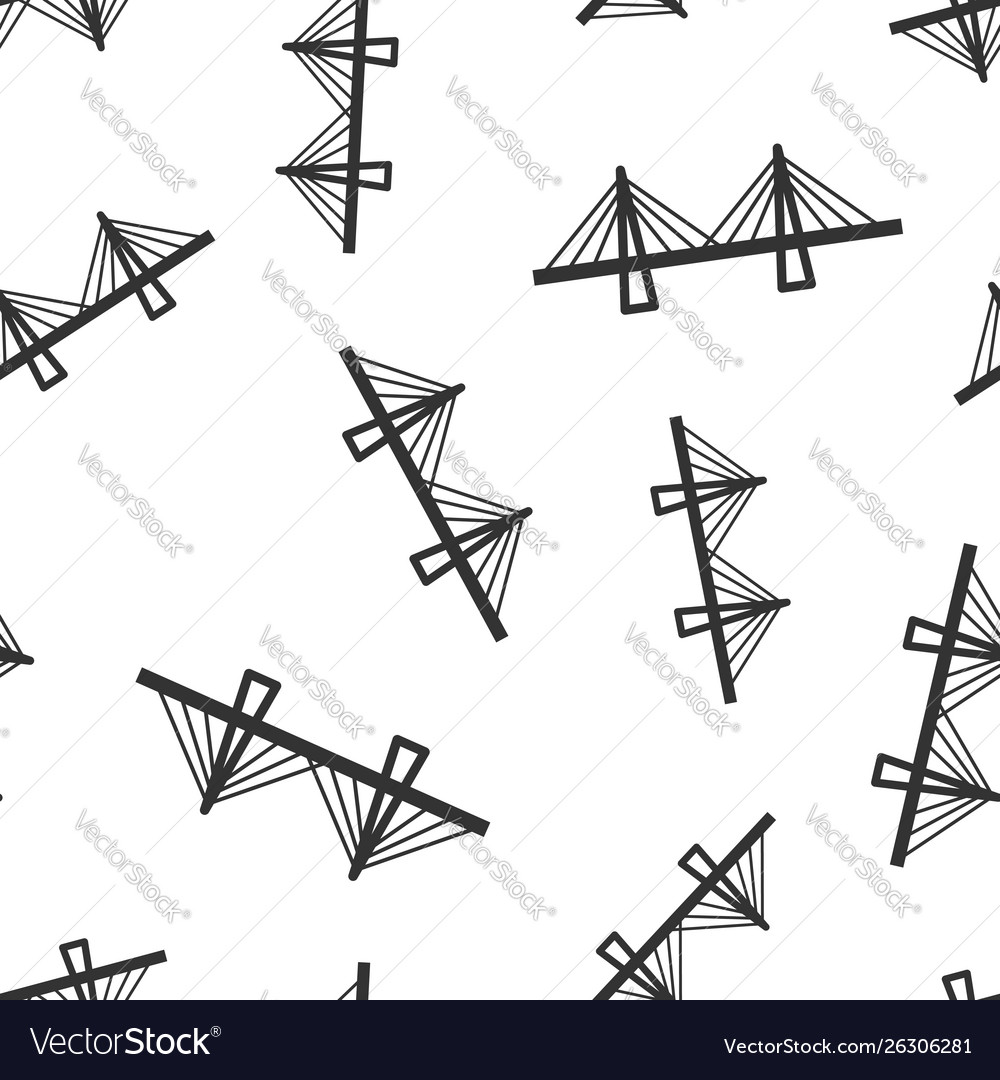 Bridge sign icon seamless pattern background