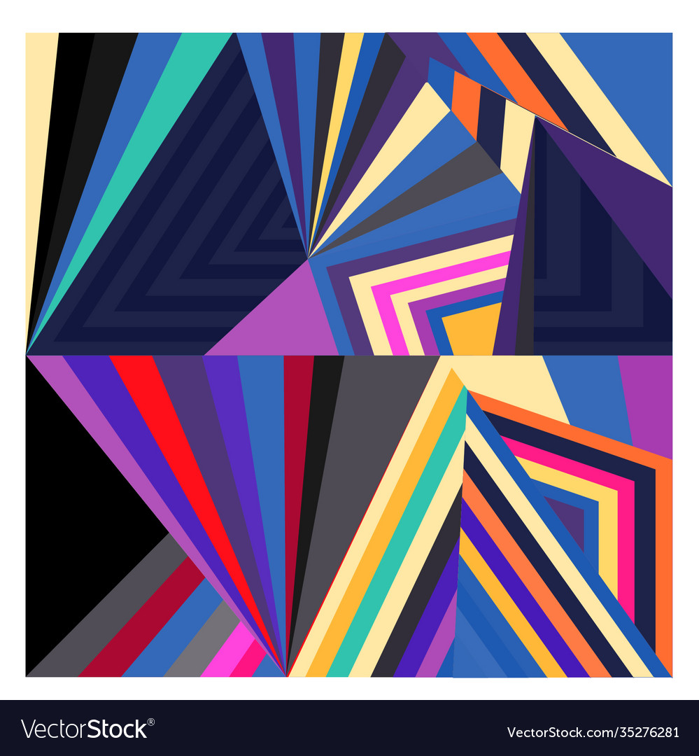 Colorful geometric and curve background pattern