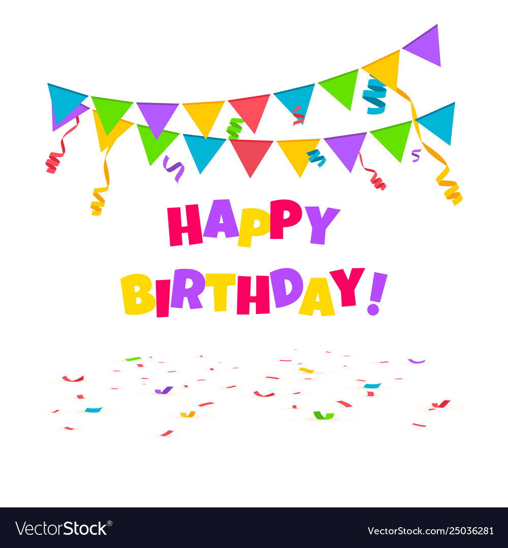 Confetti background birthday concept Royalty Free Vector