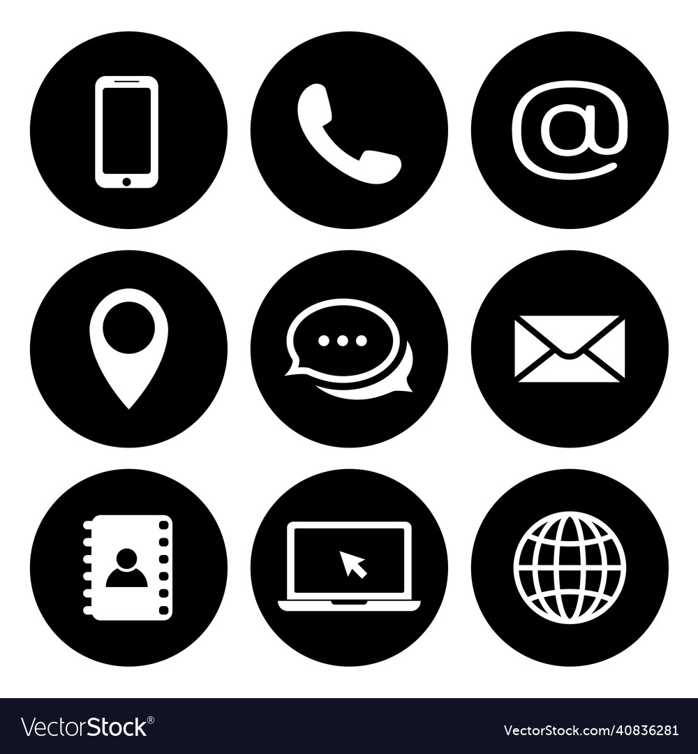 Contact Icons - Circle Set
