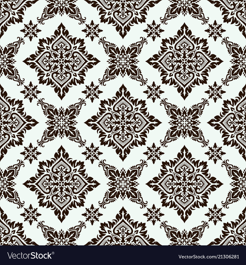 Damask seamless pattern vector image Damask seamless pattern