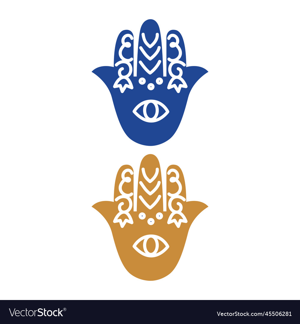 Hamsa Hand von Fatima heilige Zeichen Symbol Logo