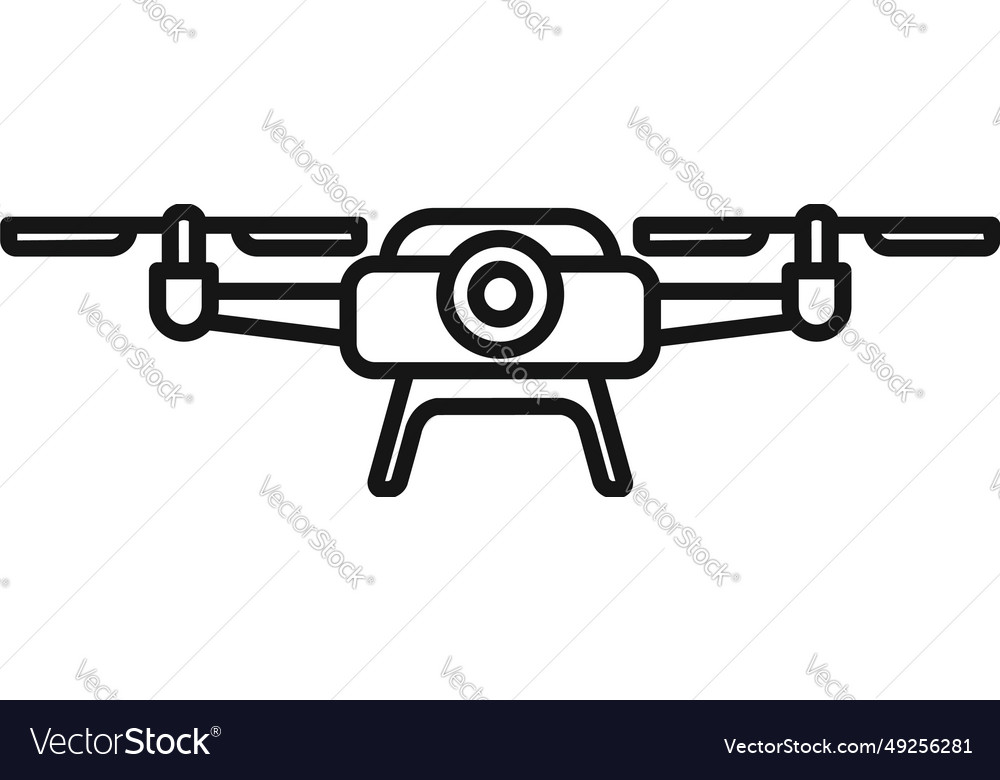 Home drone vehicle icon outline video Royalty Free Vector