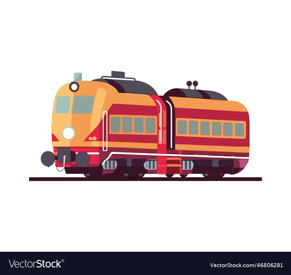 Journeying land vehicle train Royalty Free Vector Image