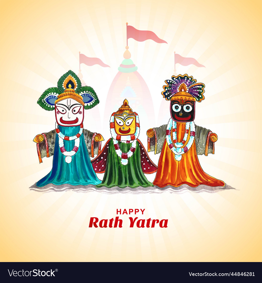 Lord jagannath for balabhadra and subhadra on Vector Image