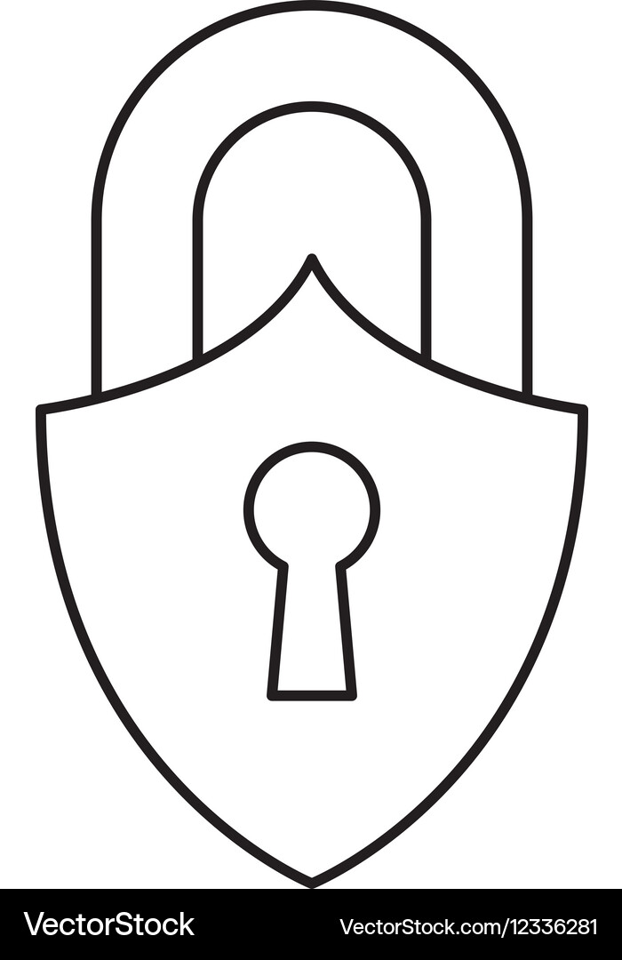 Padlock secure isolated icon Royalty Free Vector Image