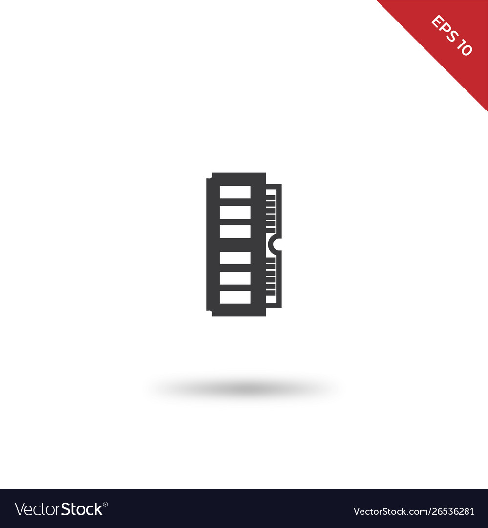 Random access memory chip icon vector image Random access memory chip icon