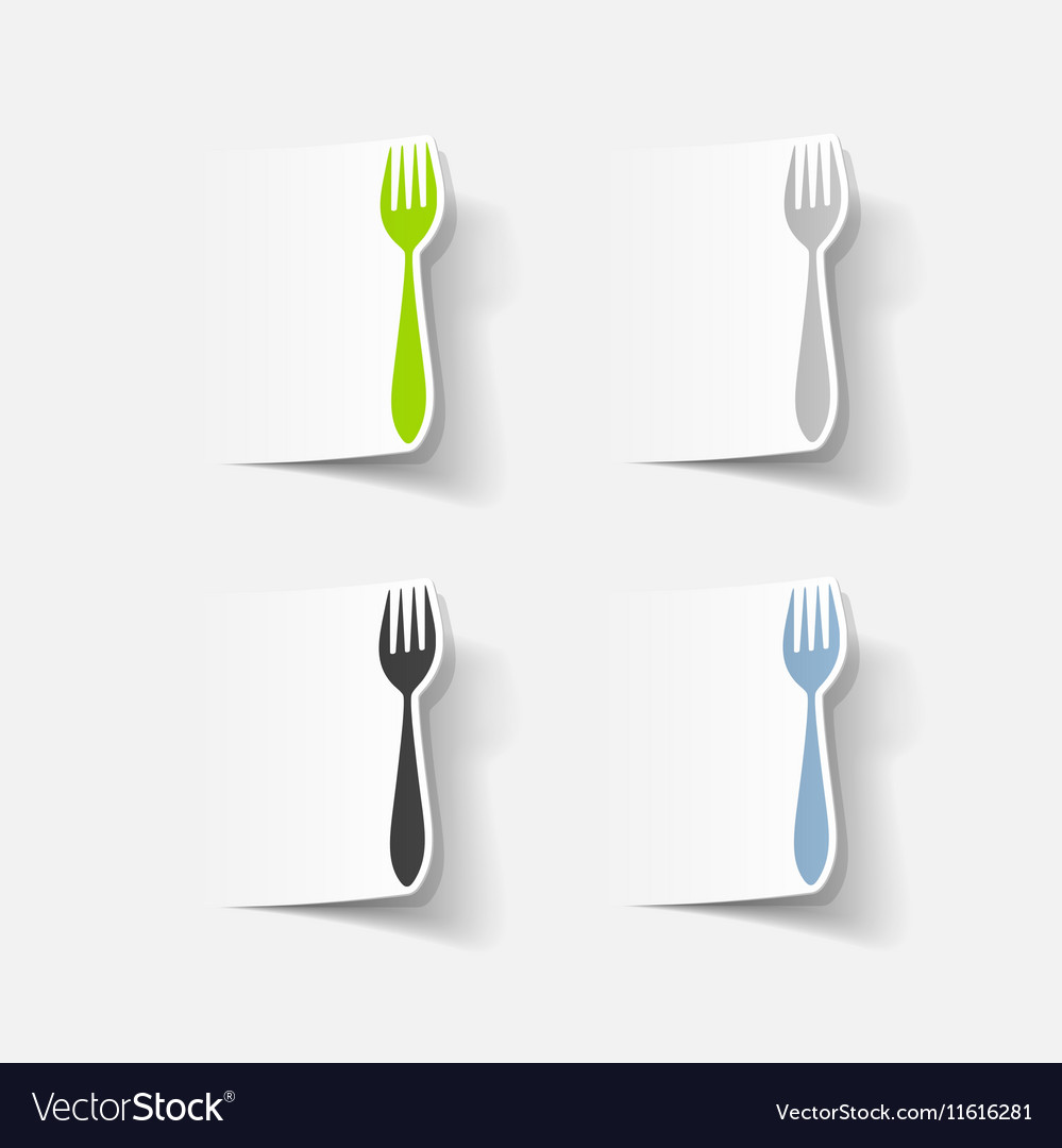 Realistic design element fork