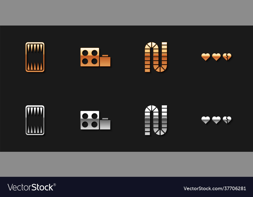 Set backgammon board toy building block bricks vector image Set backgammon board toy building block bricks