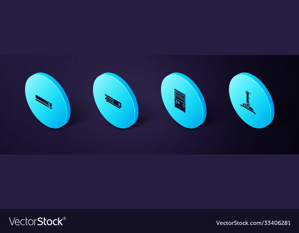 Set isometric joystick for arcade machine Vector Image Set isometric joystick for arcade machine
