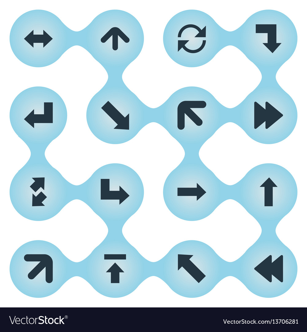 Set of simple pointer icons