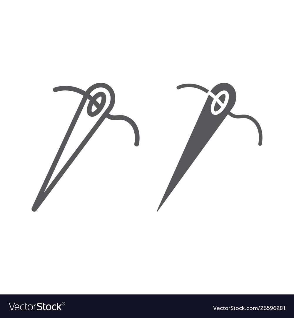 шить знаки. значок швеи. значок иголка с ниткой. кройка и шитье иконка. пиктограмма игла.