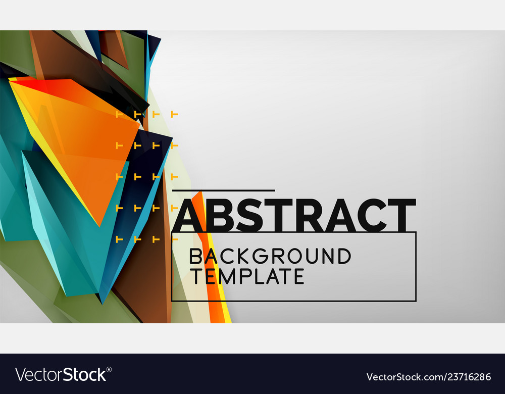 Abstract color triangles geometric background vector image Abstract color triangles geometric background