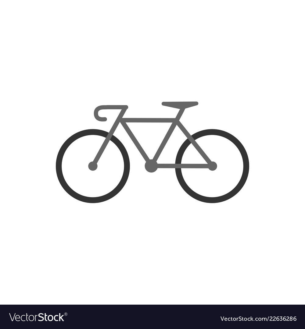 Bicycle icon bike flat Royalty Free Vector Image