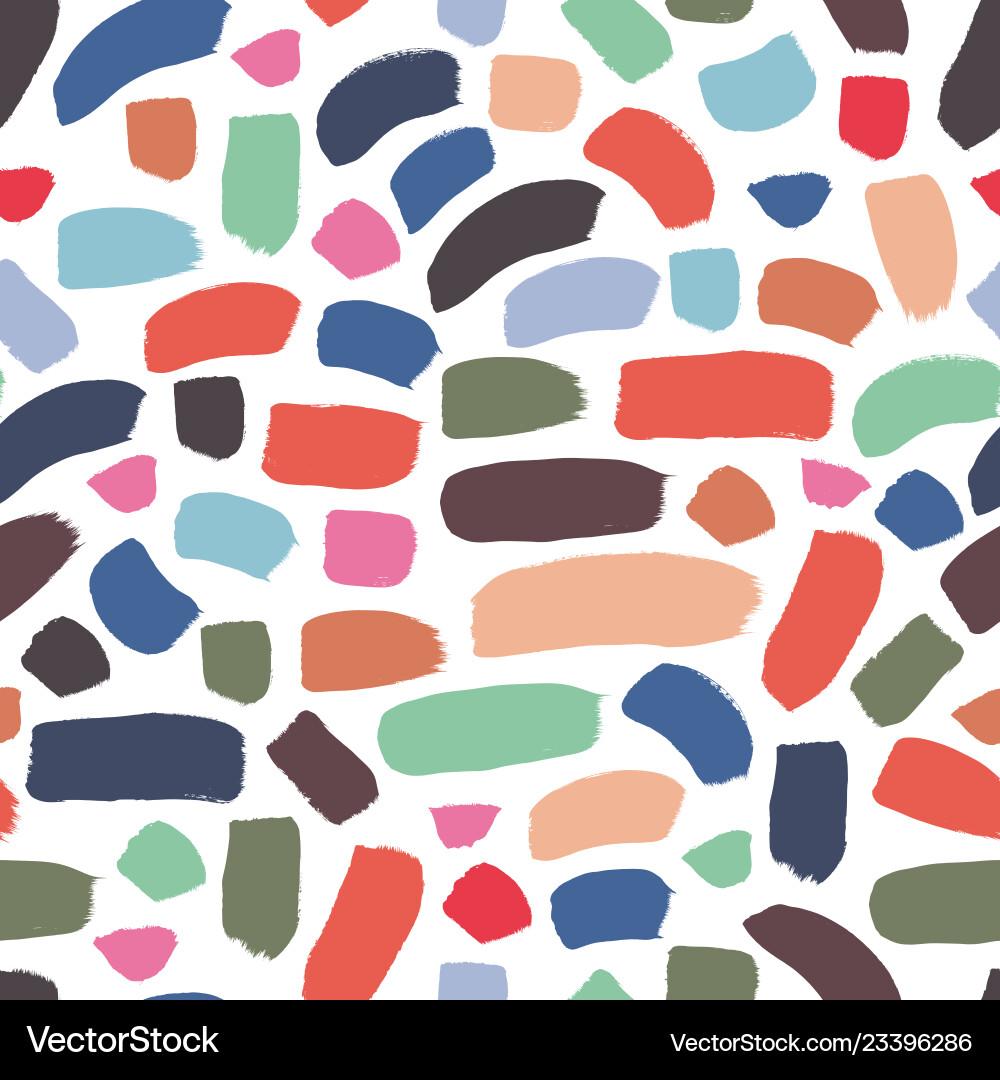 Brush strokes seamless pattern Royalty Free Vector Image