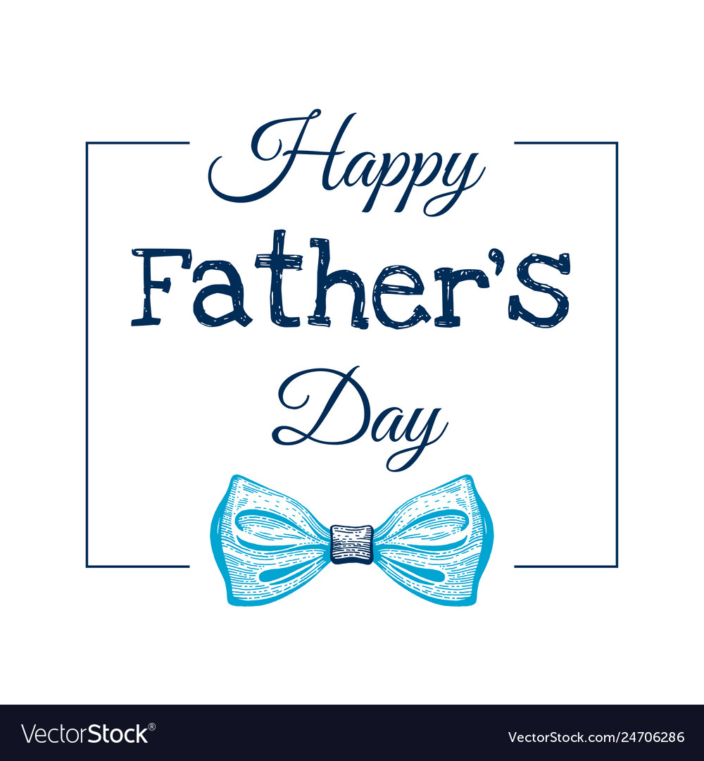 Happy father s day card cute poster with tie for Vector Image