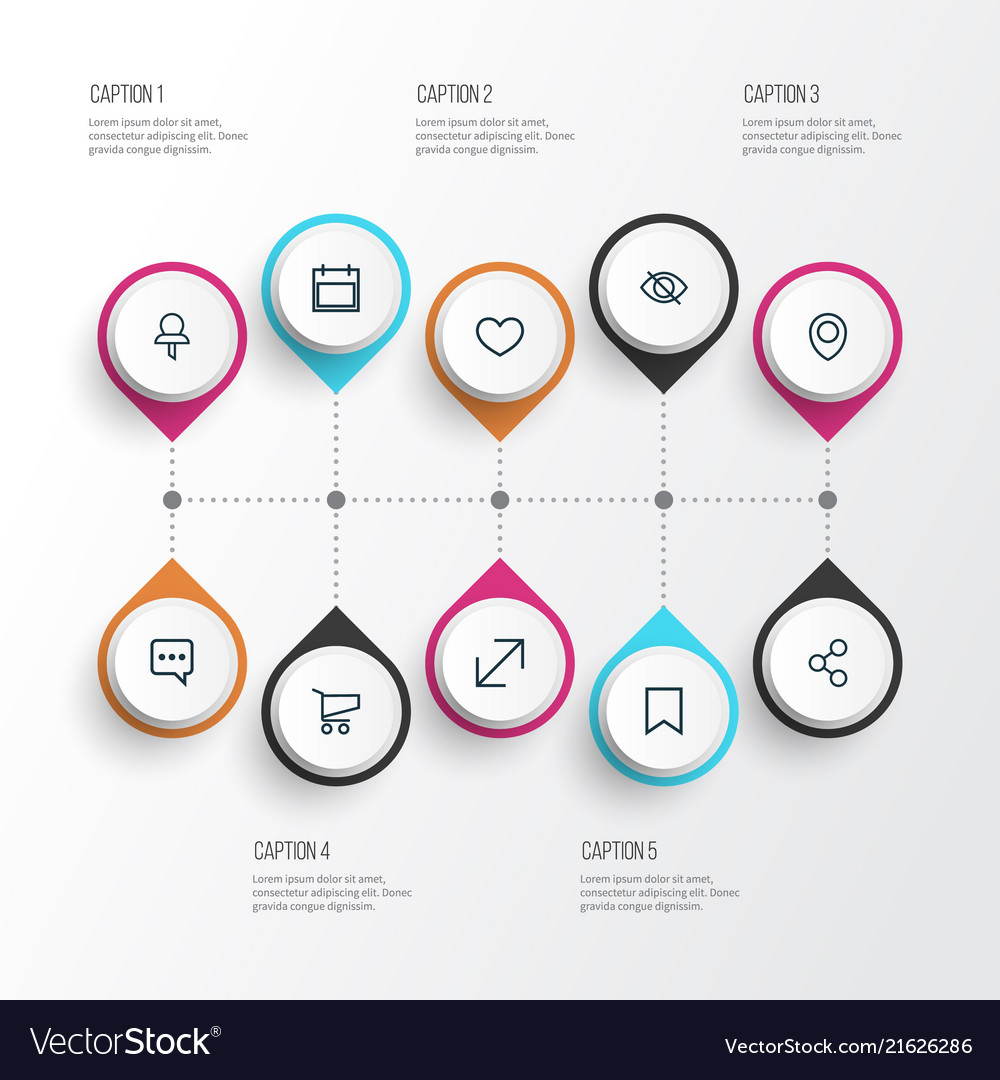 Interface icons line style set with mark vector image Interface icons line style set with mark