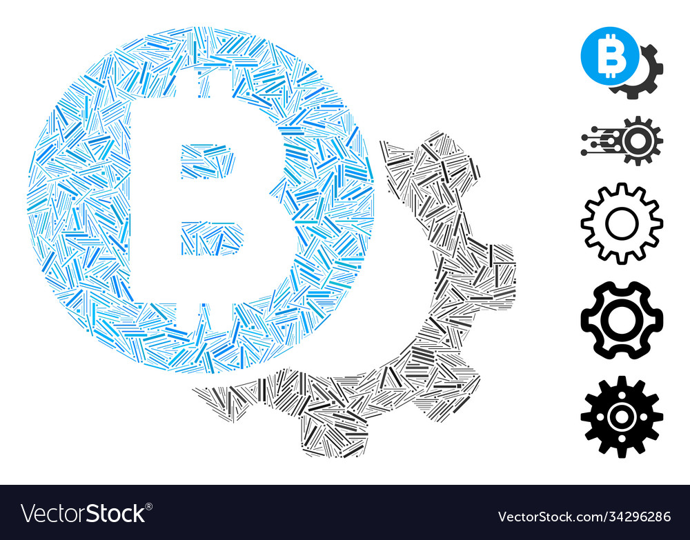 Line collage bitcoin options gear icon