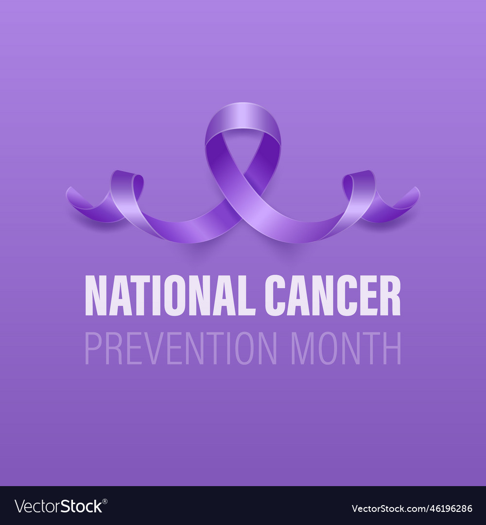 National cancer prevention month banner card Vector Image