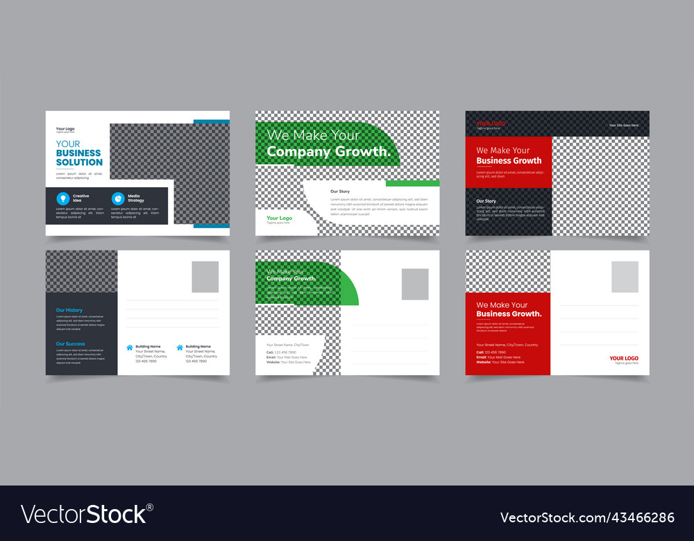 Professionelles Corporate Postcard Design vector image Professionelles Corporate Postcard Design