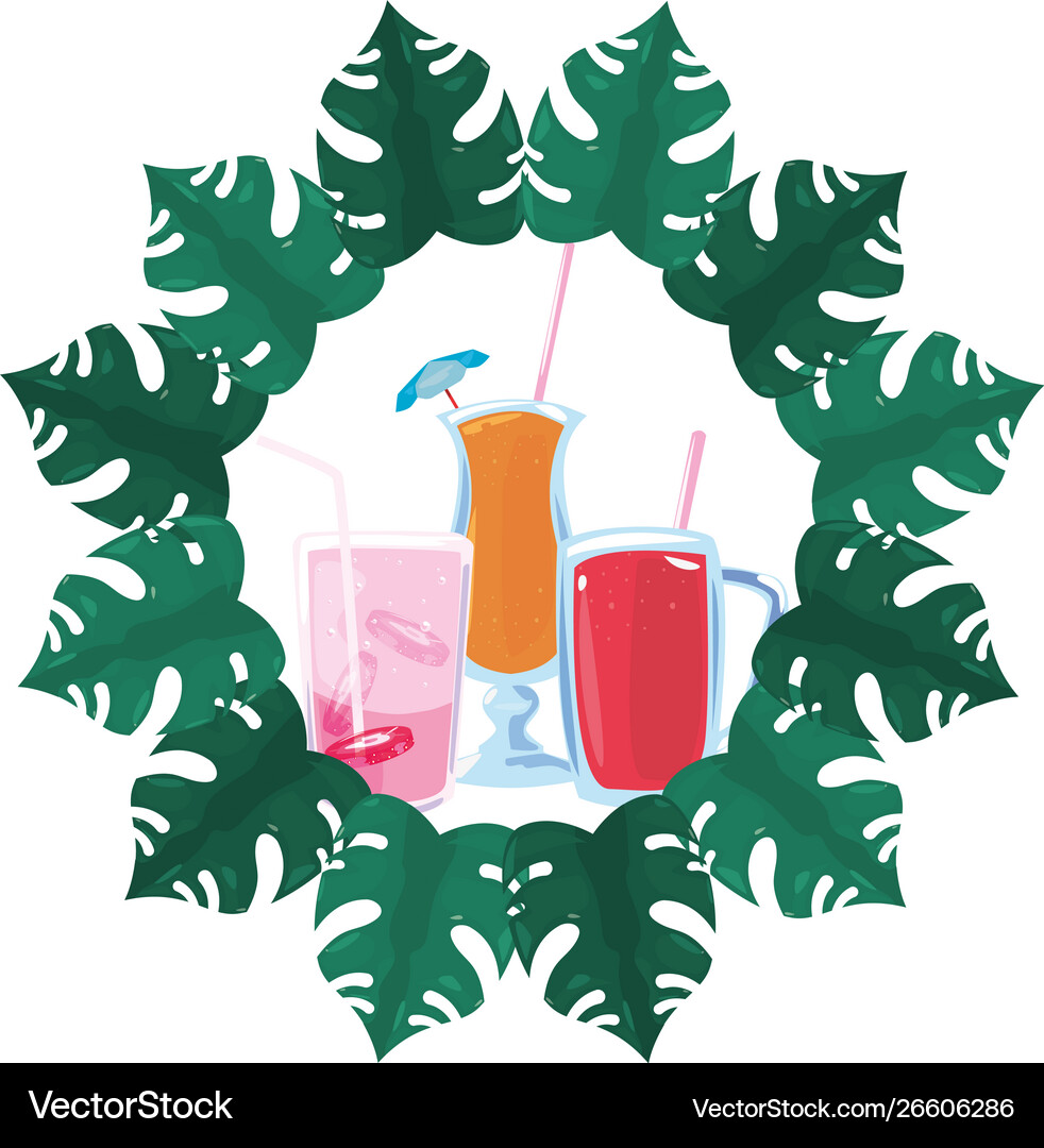 Summer time vacation flat design Royalty Free Vector Image